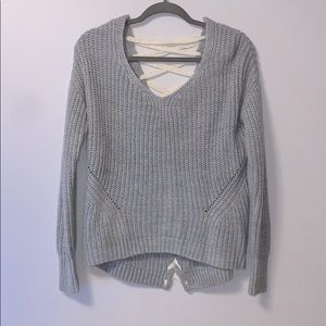 Gray Lace Sweater